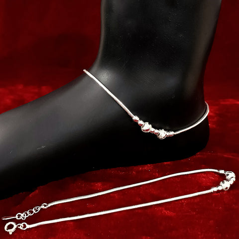 Silver Anklet 10.0 inches (Set of 2) - Design 36 - PAAIE