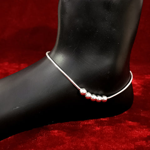 Silver Anklet 10.0 inches (Set of 2) - Design 41 - PAAIE