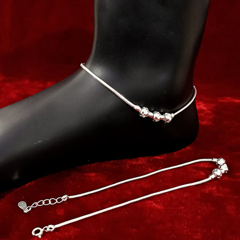 Silver Anklet 10.0 inches (Set of 2) - Design 42 - PAAIE