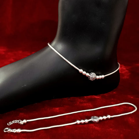 Silver Anklet 11.0 inches (Set of 2) - Design 51 - PAAIE