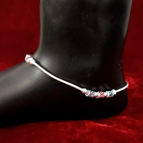 Silver Anklet 10.5 inches (Set of 2) - Design 55 - PAAIE