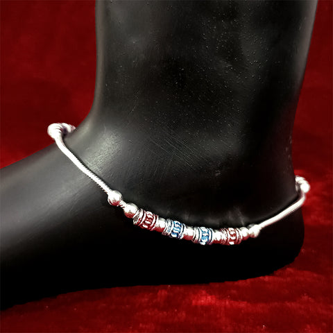 Silver Anklet 10.5 inches (Set of 2) - Design 61 - PAAIE