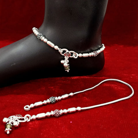 Silver Anklet 10.5 inches (Set of 2) - Design 63 - PAAIE