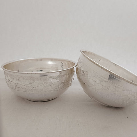 925 Solid Silver Designer Bowl (Design 16) - PAAIE