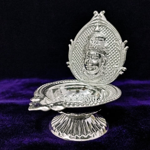 925 Silver Maa Ambe Diya For Pooja (Design 59) - PAAIE
