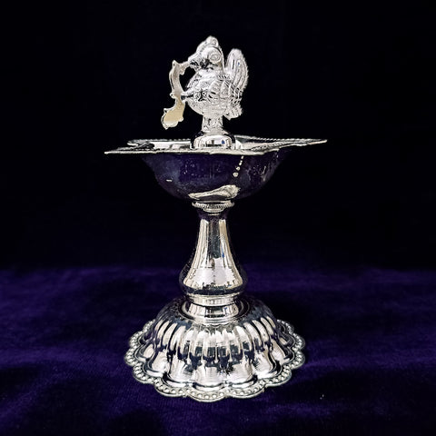 925 Silver Parrot Long Diya (Design 50) - PAAIE