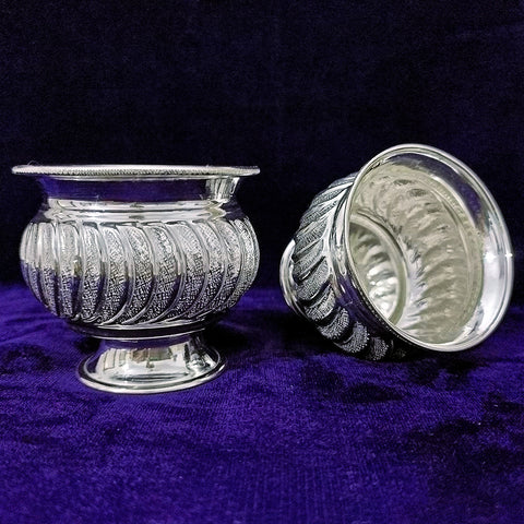 925 Solid Silver Designer Bowl / Cup / Sweet Bowl (Design 23) - PAAIE