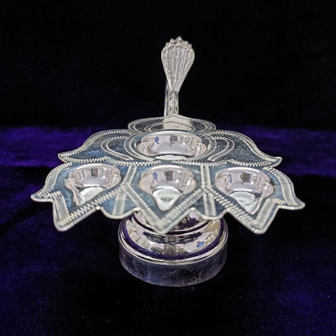 925 Silver Long 3 Mukhi Diya (Design 48) - PAAIE