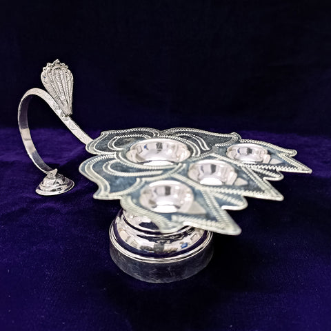 925 Silver Long 3 Mukhi Diya (Design 48) - PAAIE