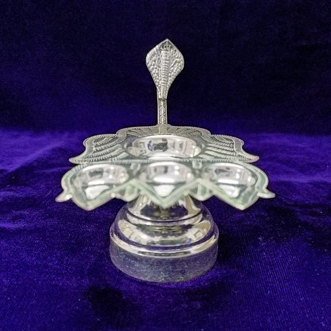 925 Silver Long 3 Mukhi Diya (Design 49) - PAAIE