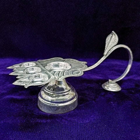 925 Silver Long 3 Mukhi Diya (Design 49) - PAAIE