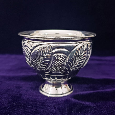 925 Solid Silver Designer Bowl / Cup / Sweet Bowl (Design 32) - PAAIE