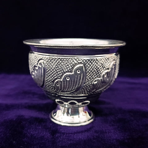 925 Solid Silver Designer Bowl / Cup / Sweet Bowl (Design 31) - PAAIE