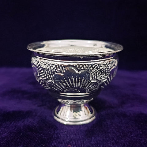 925 Solid Silver Designer Bowl / Cup / Sweet Bowl (Design 28) - PAAIE