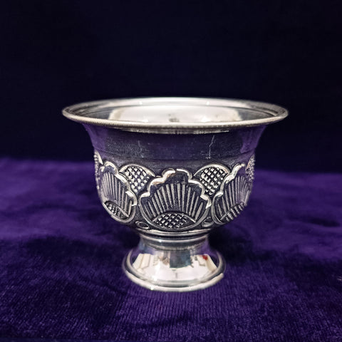 925 Solid Silver Designer Bowl / Cup / Sweet Bowl (Design 27) - PAAIE