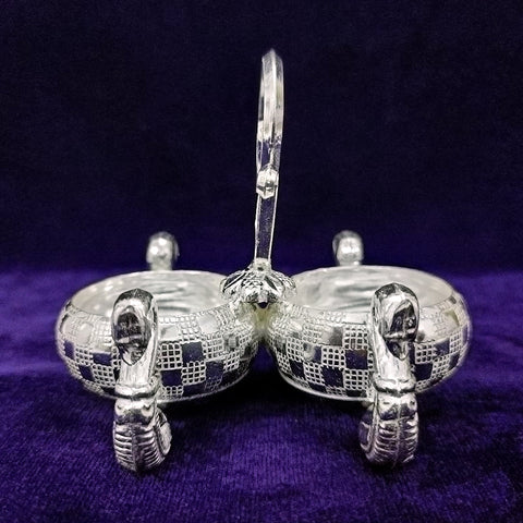 925 Pure Silver Designer Kumkum Box (Design 37) - PAAIE