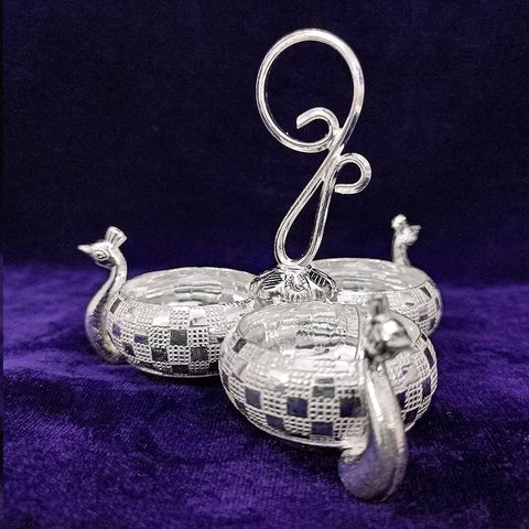 925 Pure Silver Designer Kumkum Box (Design 39) - PAAIE