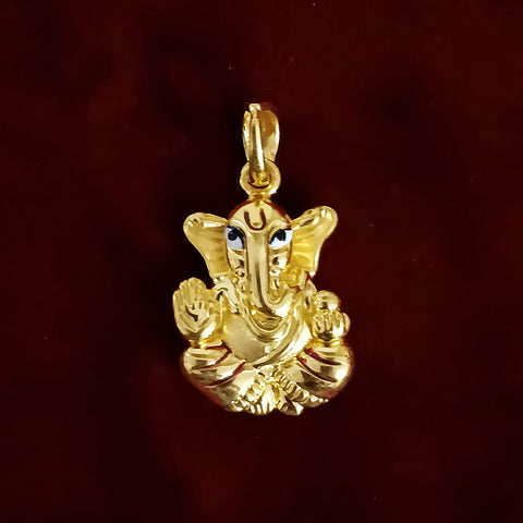 22 KT Gold Unisex Lord Ganesha Pendant (D17) - PAAIE