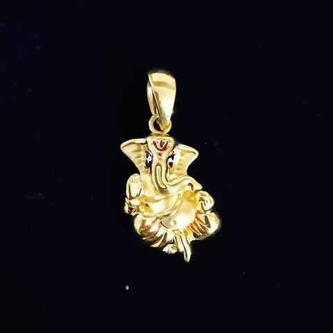 22 KT Gold Unisex Lord Ganesha Pendant (D20) - PAAIE