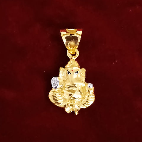 22 KT Gold Unisex Lord Ganesha Pendant (D22) - PAAIE