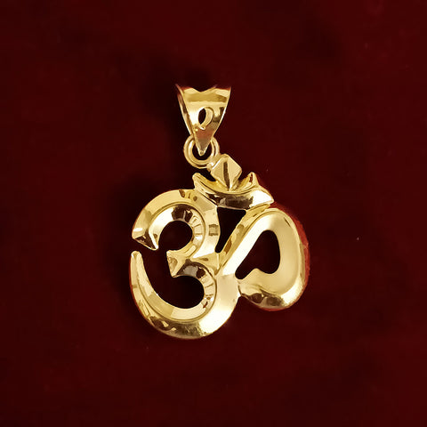 22 KT Gold Unisex Divinely Blessed Om Pendant (D24) - PAAIE