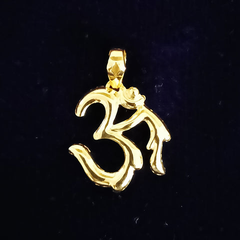22 KT Gold Unisex Divinely Blessed Om Pendant (D25) - PAAIE
