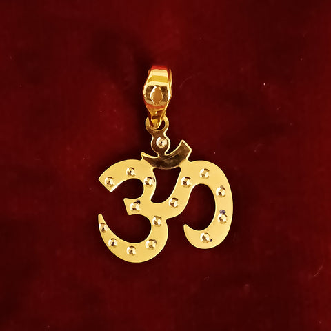 22 KT Gold Unisex Divinely Blessed Om Pendant (D26) - PAAIE