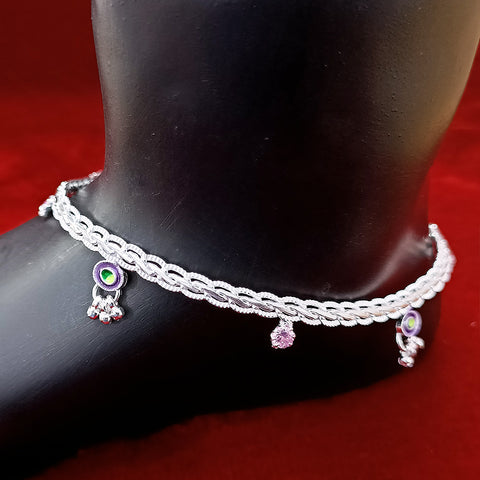 Silver Anklet 10.5 inches (Set of 2) - Design 91 - PAAIE