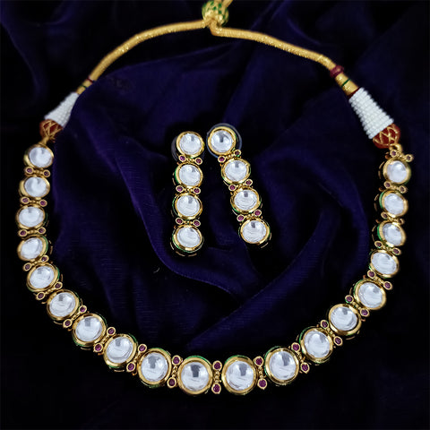 Designer Gold Plated Kundan Set (D134)