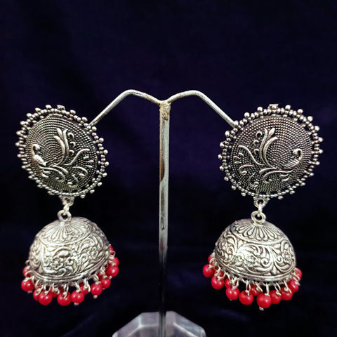 Round Oxidized Designer Jhumki