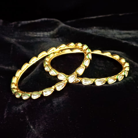 Gold Plated Kundan Work Bracelet (Design 84)