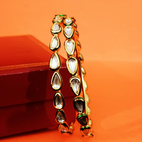 Gold Plated Kundan Work Bracelet (Design 84)
