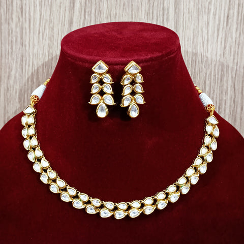 Kundan Polki Meenakari Wedding Necklace set (D214)