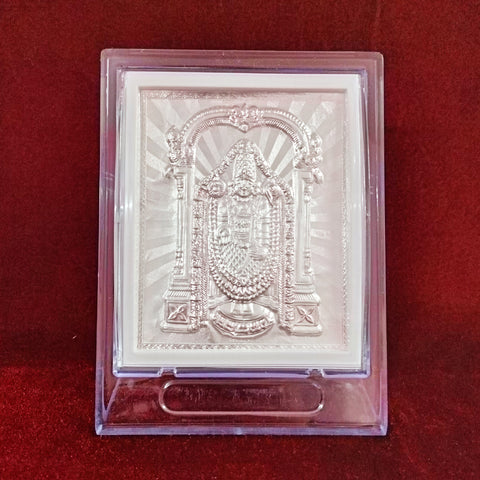 Tirupati Bala Ji Pure Silver Frame for Housewarming, Gift and Pooja 6.8 x 5 (Inches)