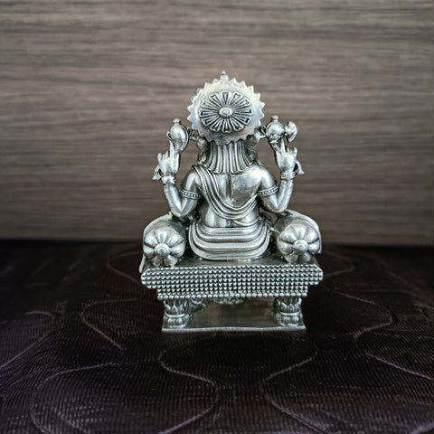 925 Pure Silver Ganesha Idol For House Warming (D9)