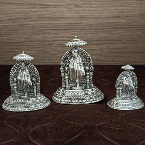 925 Pure Silver Sai Baba Idol For House Warming (D11)