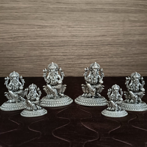 925 Pure Silver Ganesha Idol For House Warming (D9)
