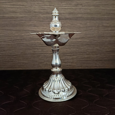 925 Silver Pillar Long Diya (Design 64)