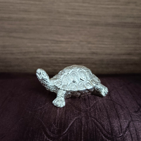925 Pure Silver Turtle for Luck, Prosperity, Health (D4)