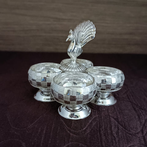 925 Pure Silver Designer Kumkum Box (Design 42)