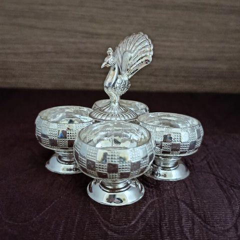 925 Pure Silver Designer Kumkum Box (Design 42)