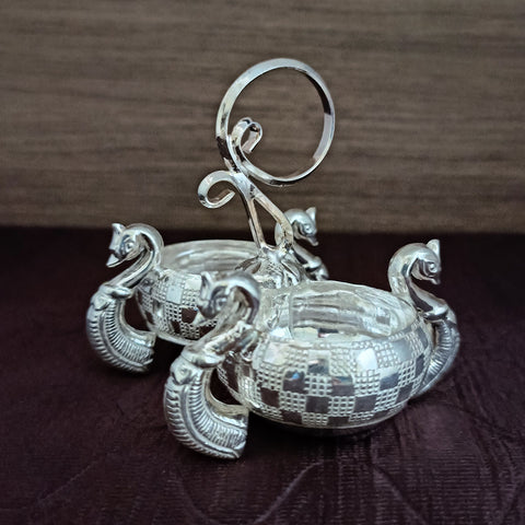 925 Pure Silver Designer Kumkum Box (Design 37)