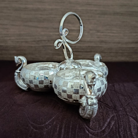 925 Pure Silver Designer Kumkum Box (Design 39)