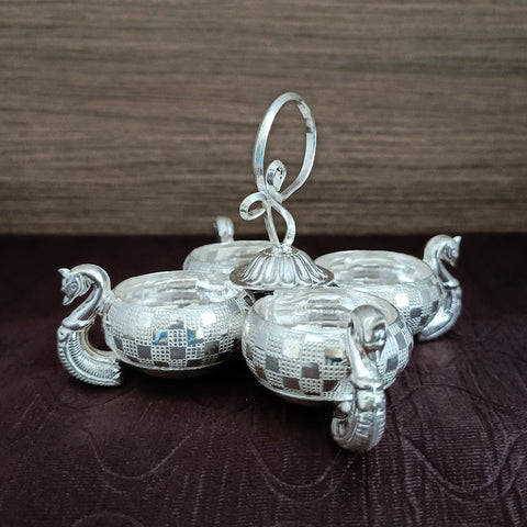 925 Pure Silver Designer Kumkum Box (Design 41)