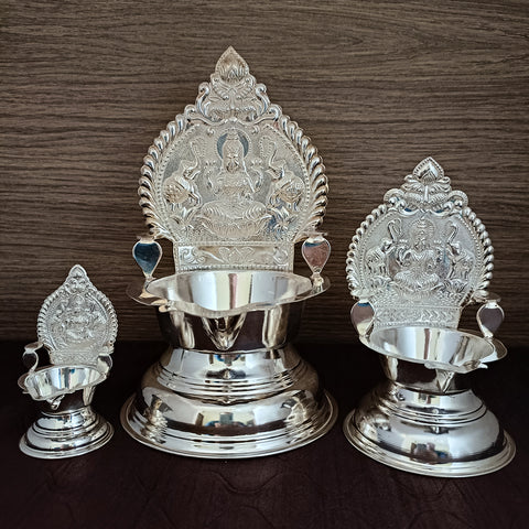 925 Silver Lakshmi Diya (Design 1)