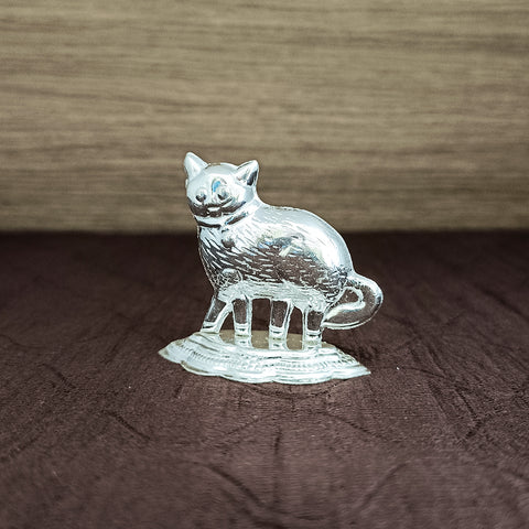 925 Pure Silver Cat for Luck, Prosperity, Health (D7)