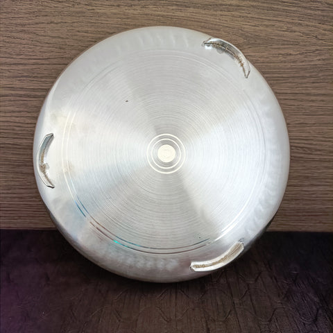 925 Solid Silver 9 Inches Designer Thali (Design 24)
