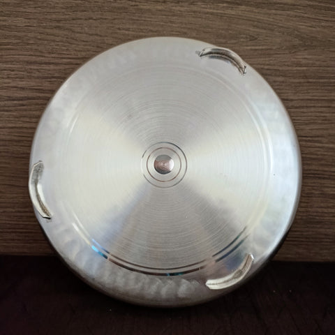 925 Solid Silver 8 Inches Designer Thali (Design 27)