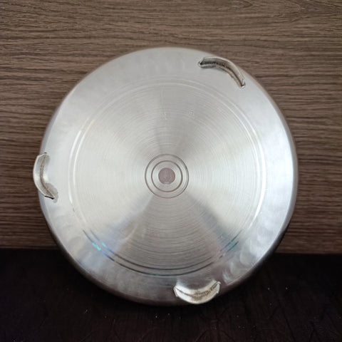 925 Solid Silver 7.25 Inches Designer Thali (Design 30)
