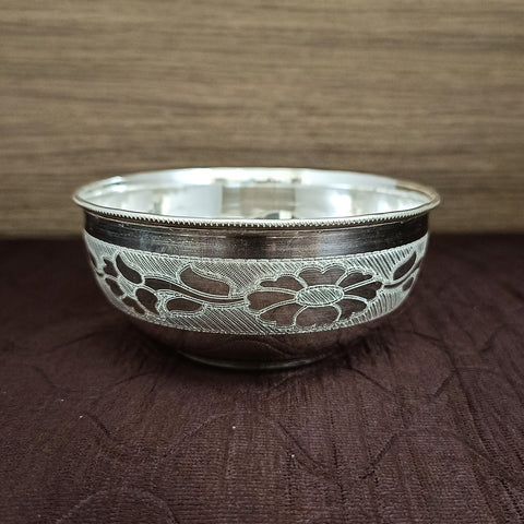 925 Solid Silver Designer Bowl (Design 16)